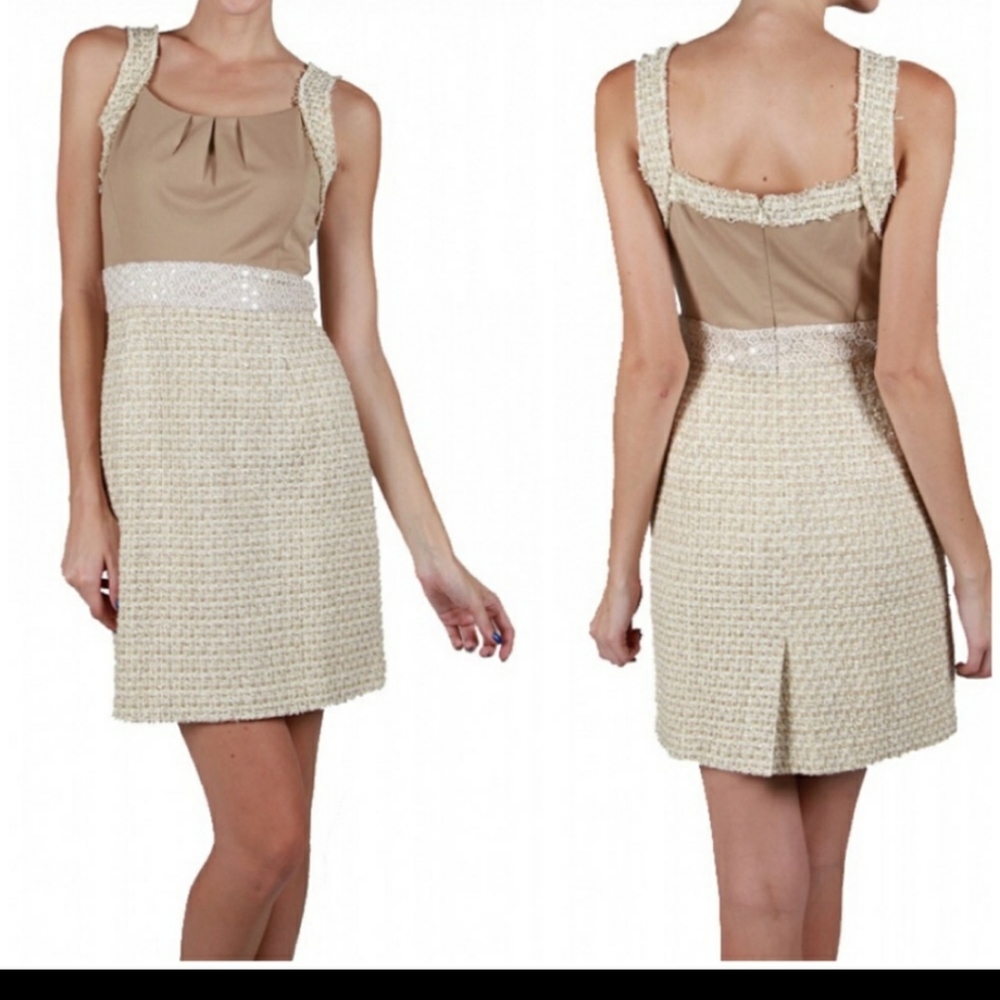 Handmade Tweed and Sequin Dress